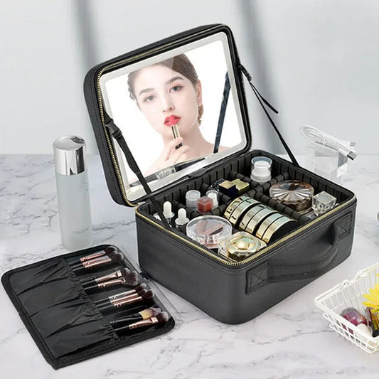 Smart LED Cosmetic Travel Case